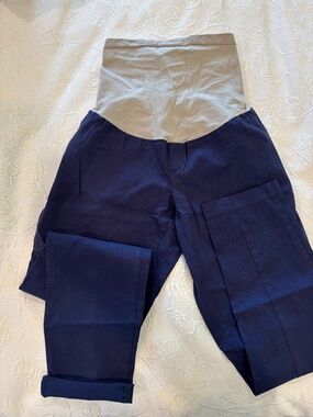 Motherhood Maternity Secret Fit Belly Navy Super Stretch Work Pants Size XL